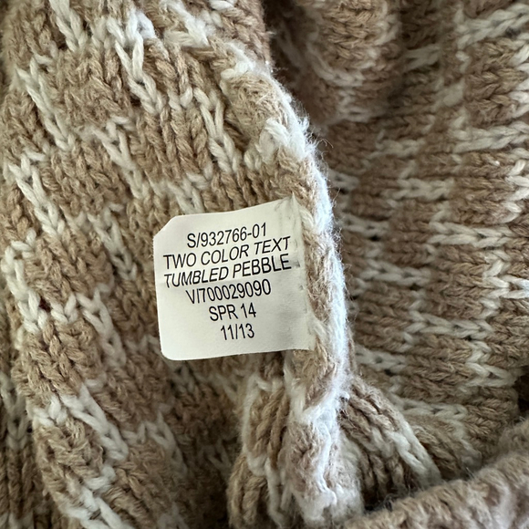 Women's Banana Republic Beige White Cotton Crew Neck Sweater L Minimalist - Picture 5 of 7